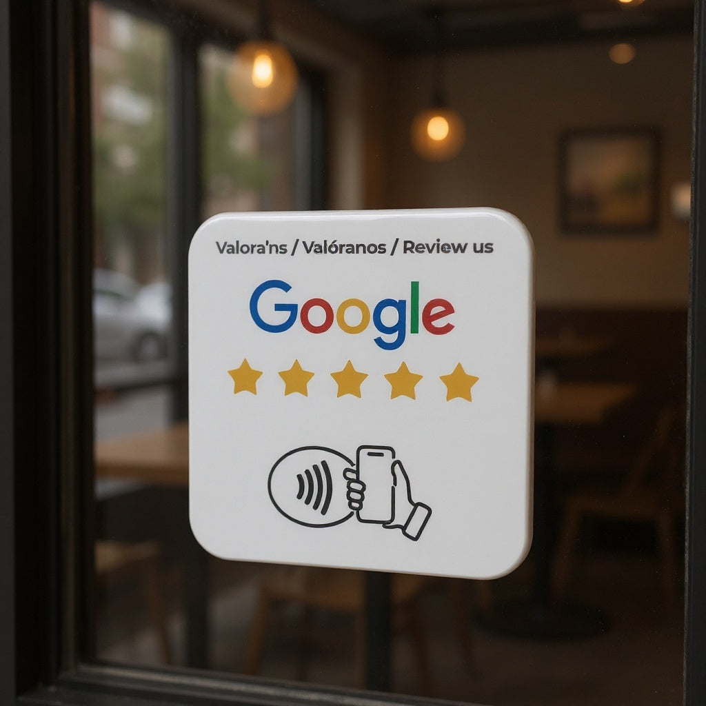 Placa Adhesiva NFC Reseñas Google